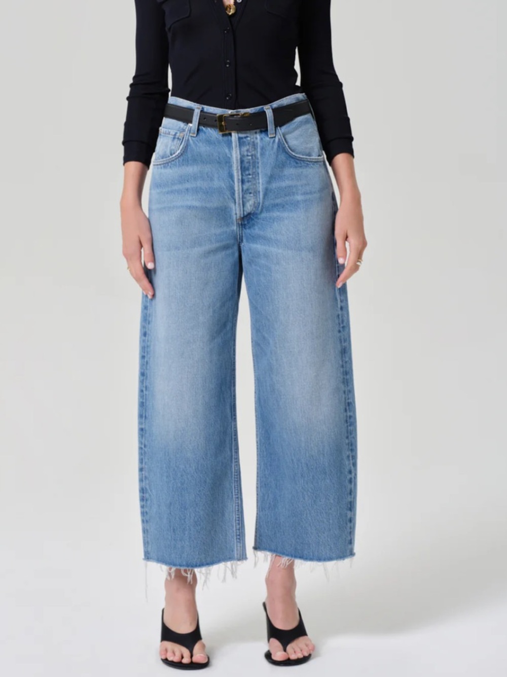 NWT Citizens of Humanity Ayla raw hem crop barrel leg jeans, size 24 - Picture 3 of 4